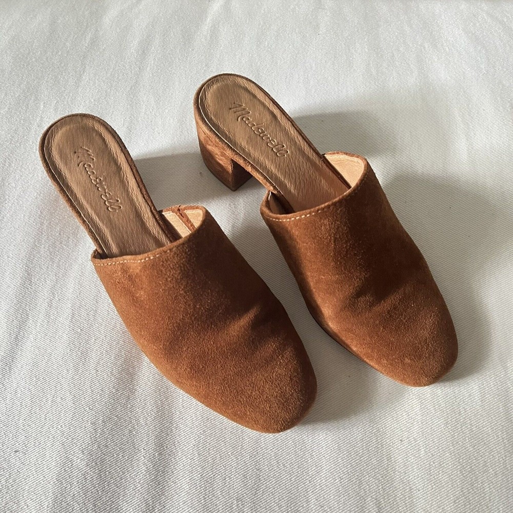 Madewell The Ruby Clog Suede Camel Brown - image 2